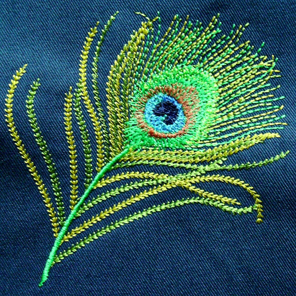 Designs, supplies, software, inspiration, and more! Peacock Feather Embroidery Design The Only Stitch