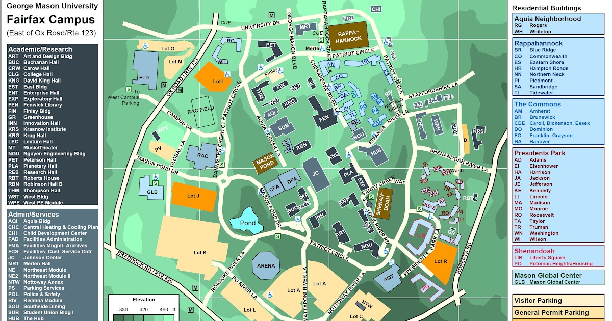 George Mason University Campus Map