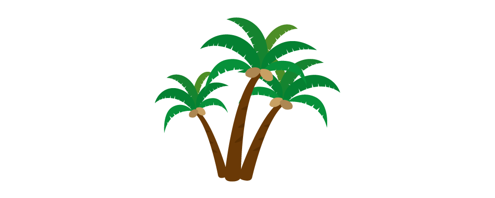 かわいいディズニー画像 50 素晴らしいヤシの木 イラスト フリー素材
