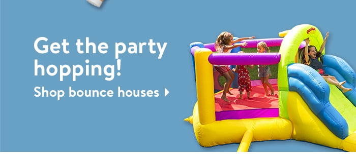 Get the party hopping! Shop for bounce houses. 