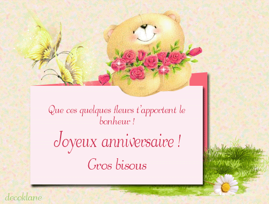 Images Of Fleurs Gif Anime Joyeux Anniversaire Gratuit