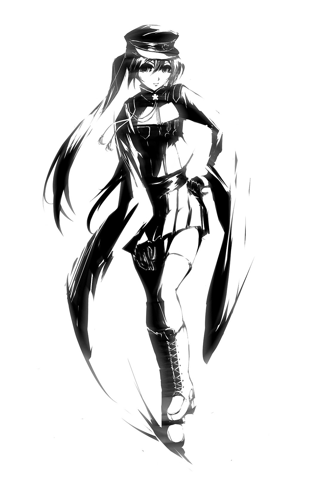 無料イラスト画像 これまでで最高のかっこいい 初音ミク イラスト 白黒