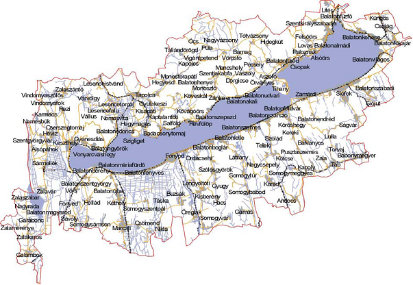 Balaton Térkép Helységekkel | Térkép