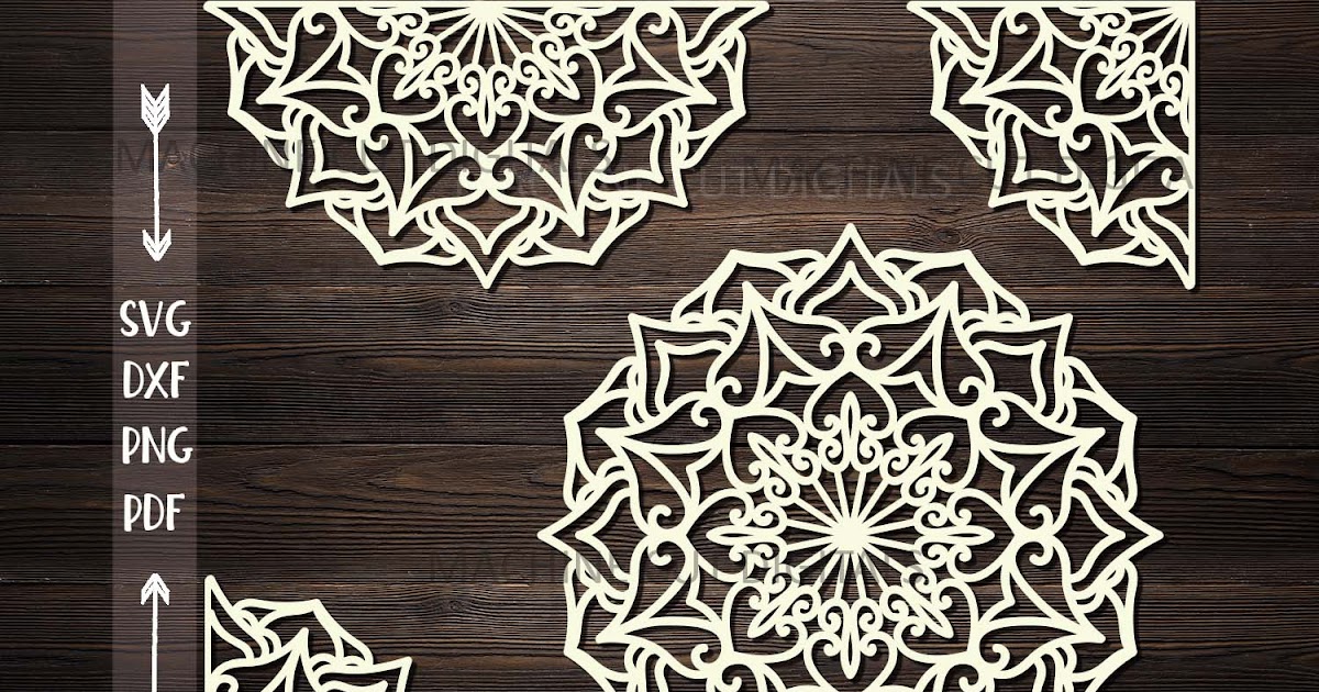 Layered Half Mandala Svg Free For Silhouette - SVG Layered