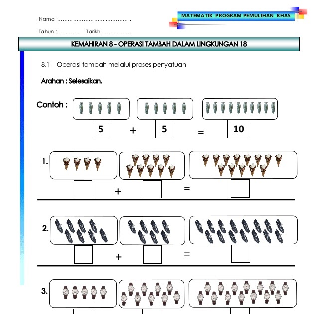 Soalan Latihan Matematik Tadika 5 Tahun - Malacca s