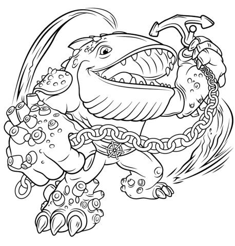 Skylanders magic element coloring pages of skylanders coloring book. Skylanders Giants Thumpback Coloring Page Free Printable Coloring Pages