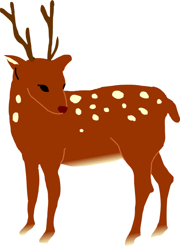 75 シカ 鹿 イラスト 簡単 動物ゾーン