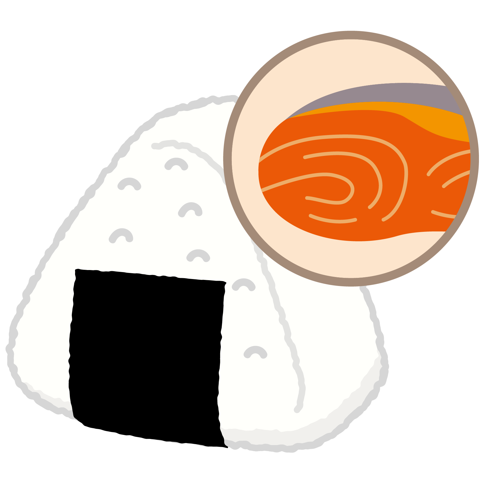 ユニークかわいい 鮭 おにぎり イラスト すべてのイラスト画像