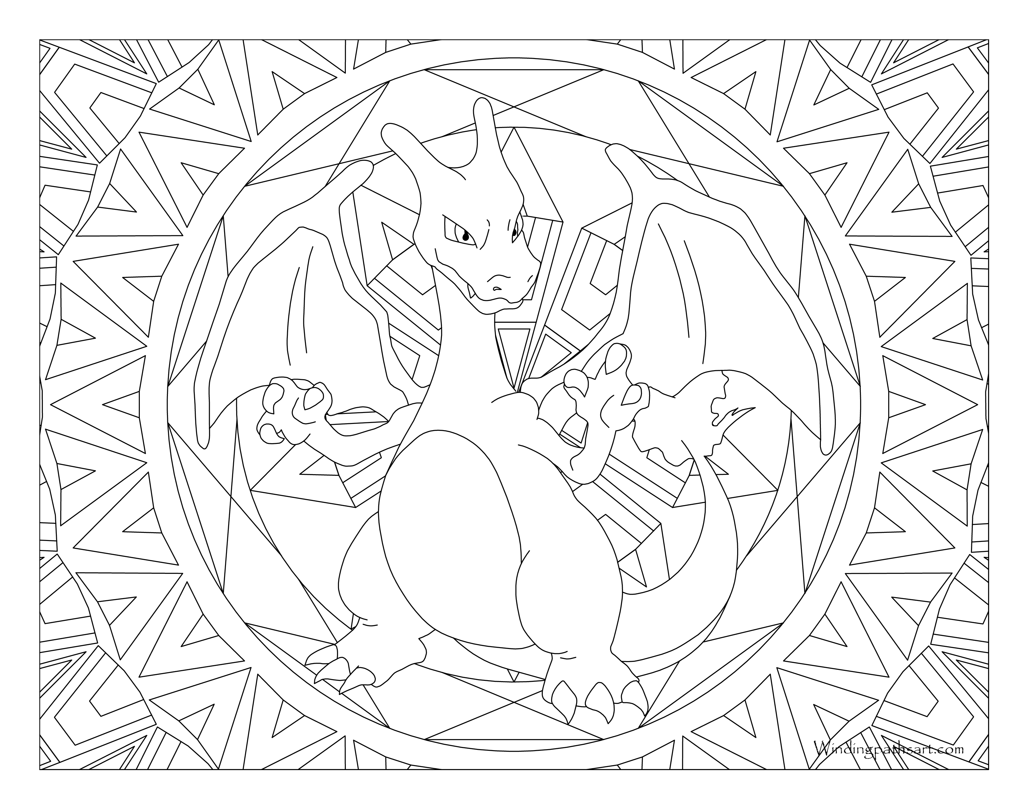 Darcy oneil march 13, 2021 coloring pages. 006 Charizard Pokemon Coloring Page Windingpathsart Com