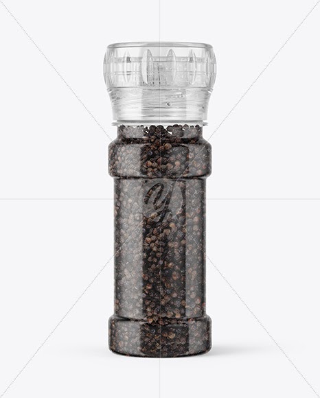 Download Spice Jar With White Pepper Mockup - Pepper Grinder Mockup In Jar Mockups On Yellow Images Object