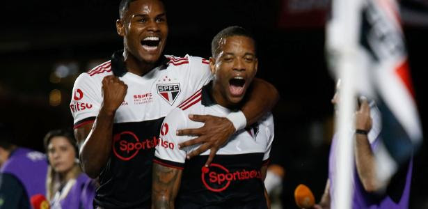 Caio Paulista comemora gol do São Paulo na Inter de Limeira 