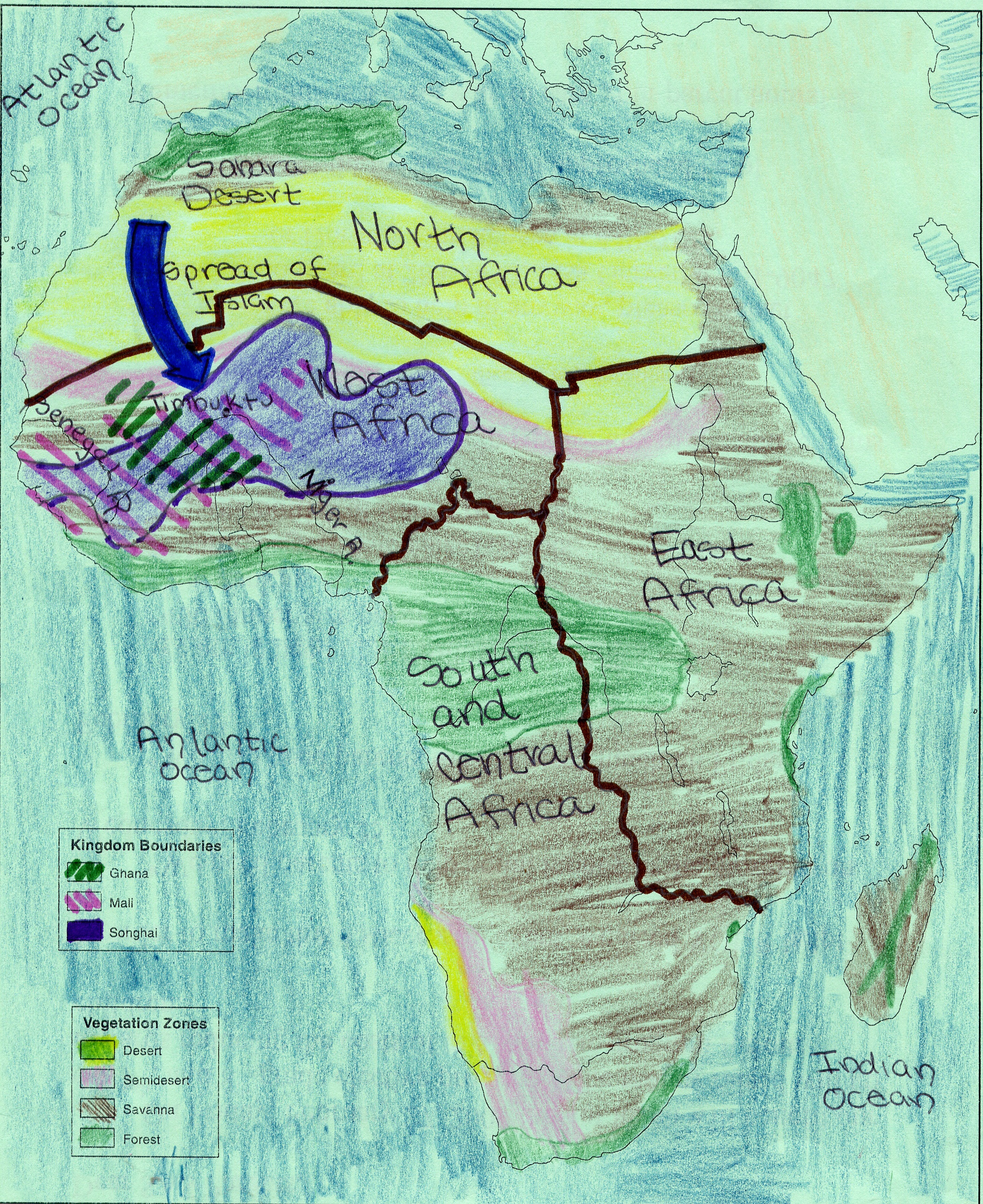 The natural vegetation zones in west africa (gulf of guinea to the mediterranean) are described as they were before man, but under present climate conditions. 7th Grade Project