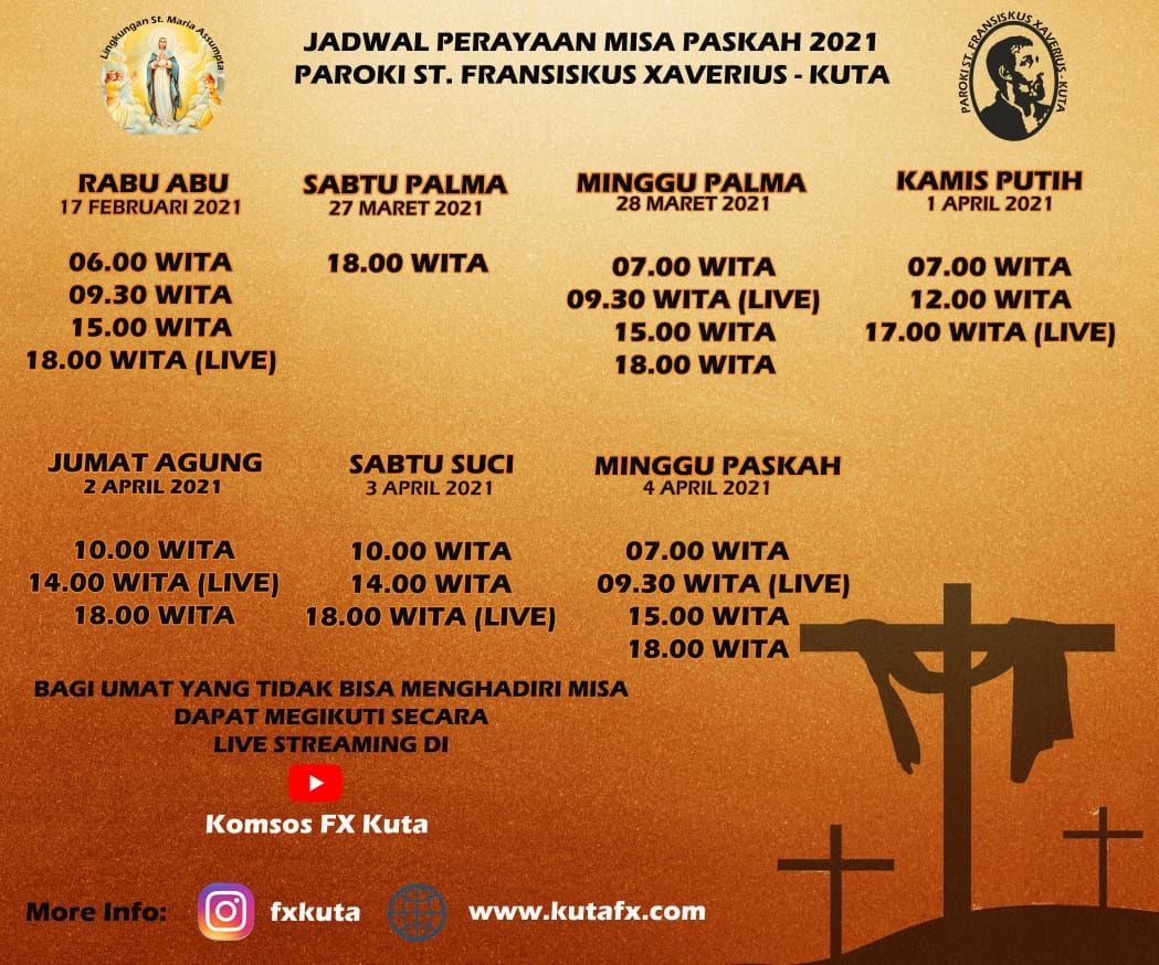 Jadwal misa online kamis putih 2021 : Jadwal Misa Kamis Putih 2021 U Htn Czpy6fcm Berikut Jadwal Dan Link Misa Online Yang Bisa Anda Ikuti Memasuki Tri Hari Suci Paskah Yang Dimulai Dengan Kamis Putih Pada Kamis
