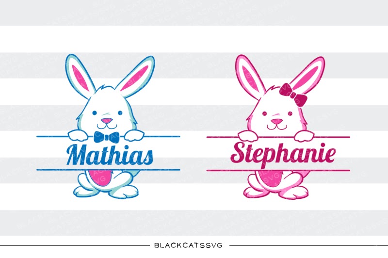 Download Free Easter Bunnies - Split monogram SVG Crafter File - Download Free Easter Bunnies - Split ...