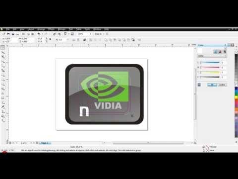 video tutorial membuat logo nvdia menggunakan corel draw