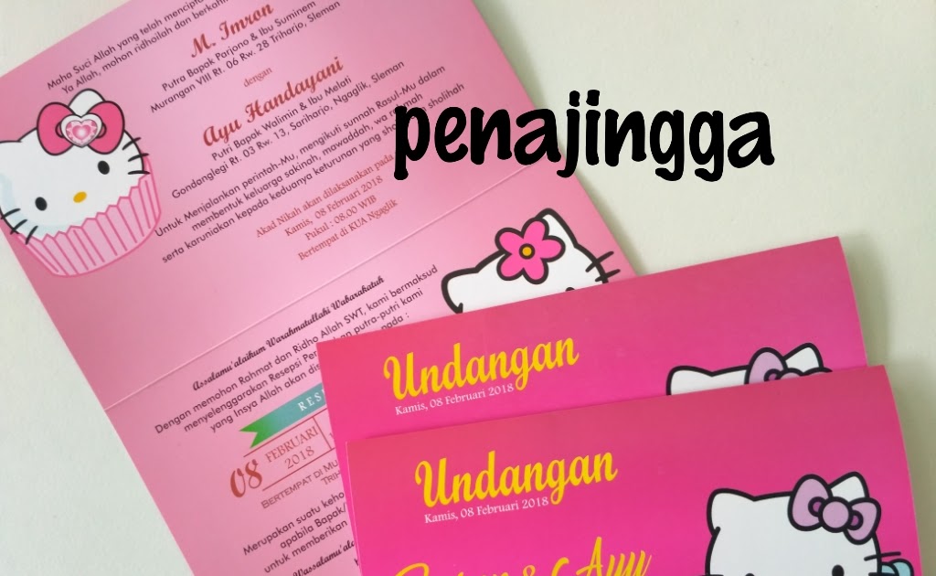 Hot Topic Undangan  Pernikahan  Tema Hello  Kitty  Tempat 