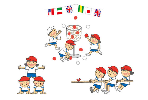 最高のイラスト画像 心に強く訴える運動会 玉入れ イラスト