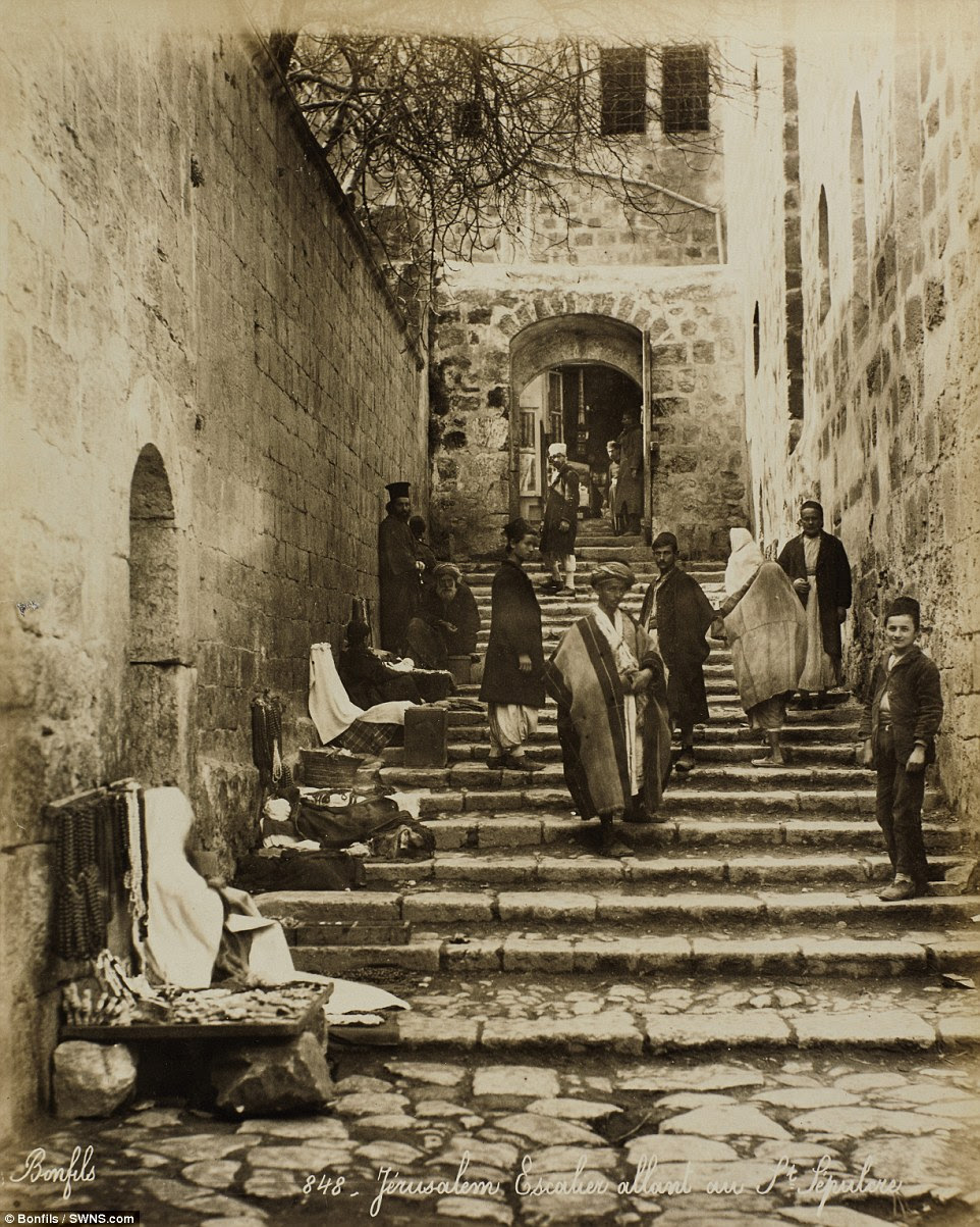 The collection features some of the earliest photographs ever taken of the Holy Land from the mid 19th century 
