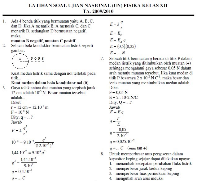 Kumpulan Soal Fisika Kelas 10 11 12 - Belajar Soal