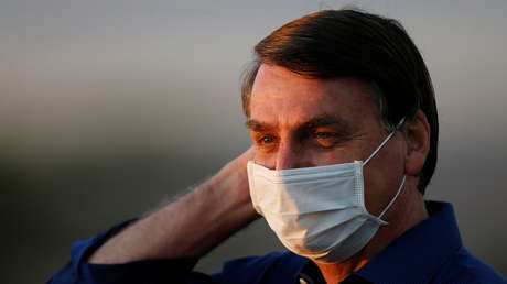 Brazil's President Jair Bolsonaro is seen at the Alvorada Palace, amid the coronavirus disease (COVID-19) outbreak, in Brasilia, Brazil, July 18, 2020