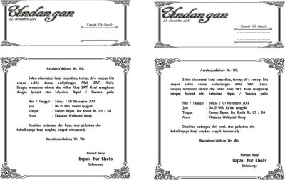 Contoh Surat Undangan Gereja - Surat P