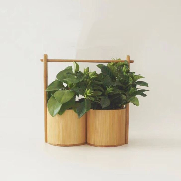  Pot  Bunga Dari  Bambu  Unik Pagar Rumah