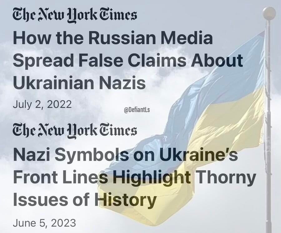Hypocrite: New York Times says there are No Nazis in Ukraine, then says they are Nazis.