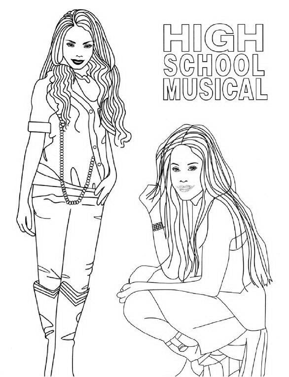 Colorie le chemin de dalles rondes. Coloriage A Imprimer High School Musical Les Filles Gratuit Et Colorier
