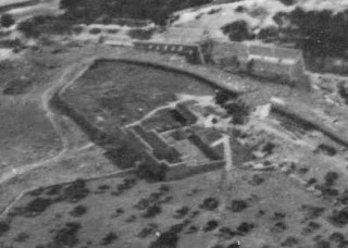 Restos del Monasterio de San Servando en 1915. Detalle de una fotografía aérea