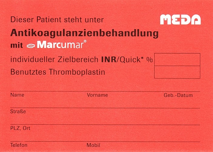 Marcumarausweis Pdf Nach Osterreichischem Recht Marcumar Ausweis Zum Ausdrucken Phenprocoumon Proved To Be A Potent Anticoagulant The Best Model American Haircut