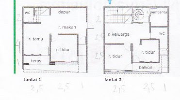  Denah Rumah 2 Lantai Ukuran 5x6 