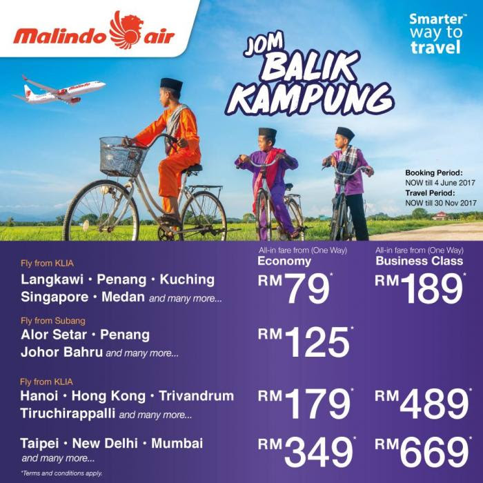 Welcome to our official page! Malindo Air Promotion Jom Balik Kampung From Rm79