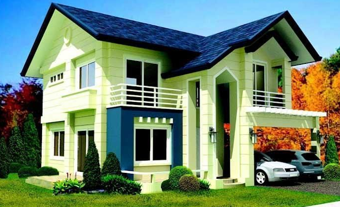 21 Foto  Rumah  Minimalis  Warna  Biru  Motif Cemerlang 