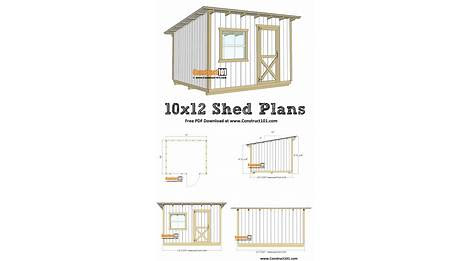 10x12 shed plans with materials list