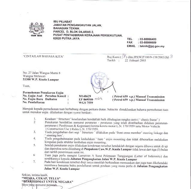 Surat Rasmi Permohonan Sijil Matrikulasi Kpm - Baturan w