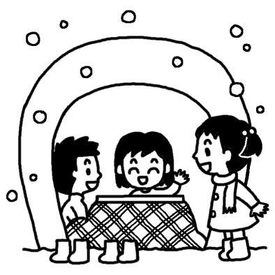 すべての動物の画像 トップ100 冬 イラスト 白黒