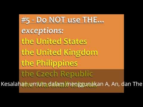 Belajar Berbahasa Inggris: Kesalahan umum yang terjadi dalam penggunaan imbuhan kata A, An , dan