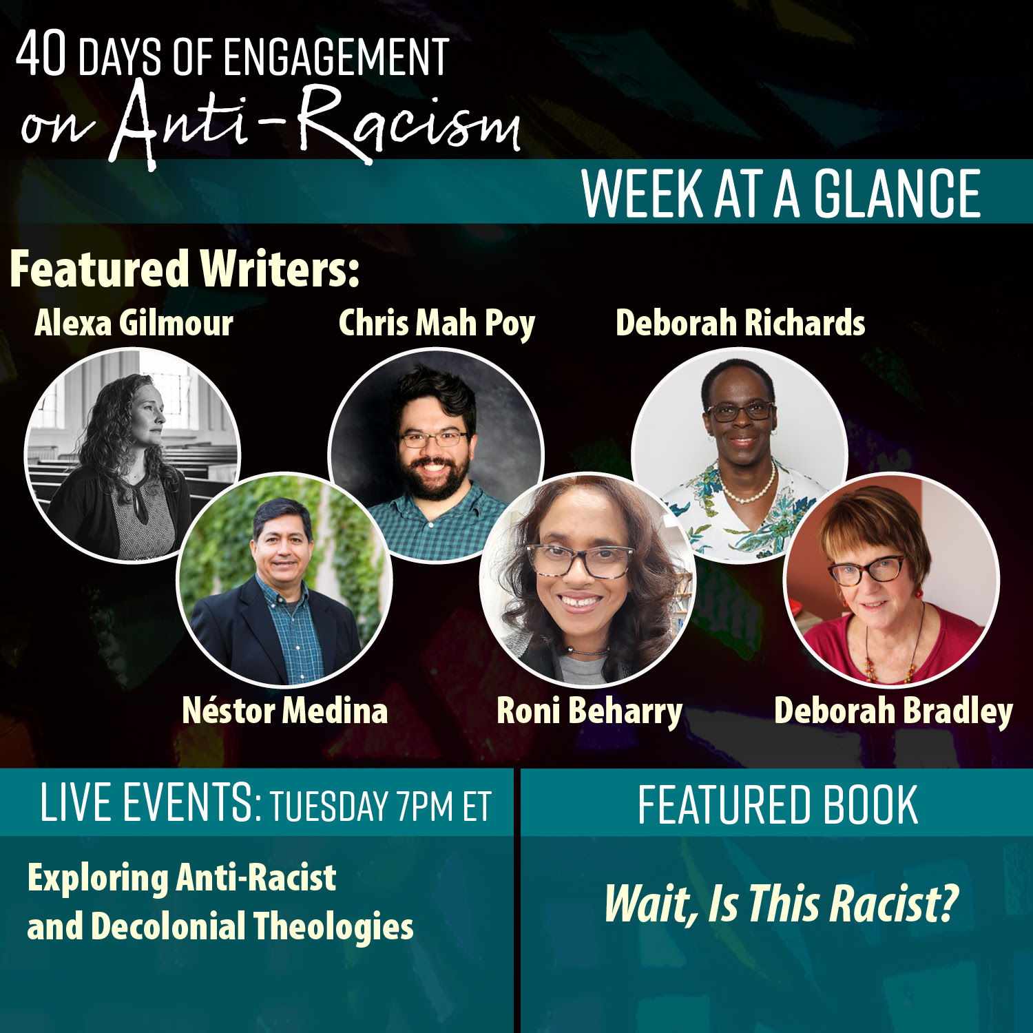 40 Days of Engagement on Anti-Racism week at a glance