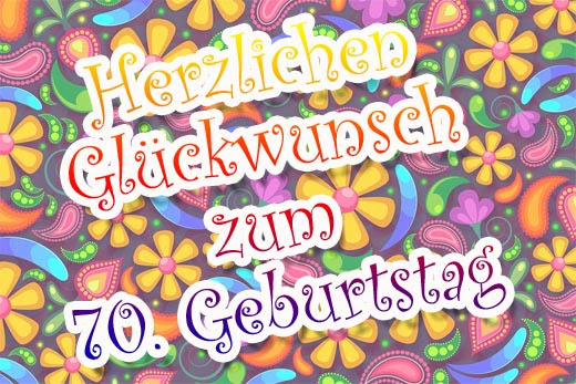 Gratulation Zum 70. Geburtstag Einer Frau