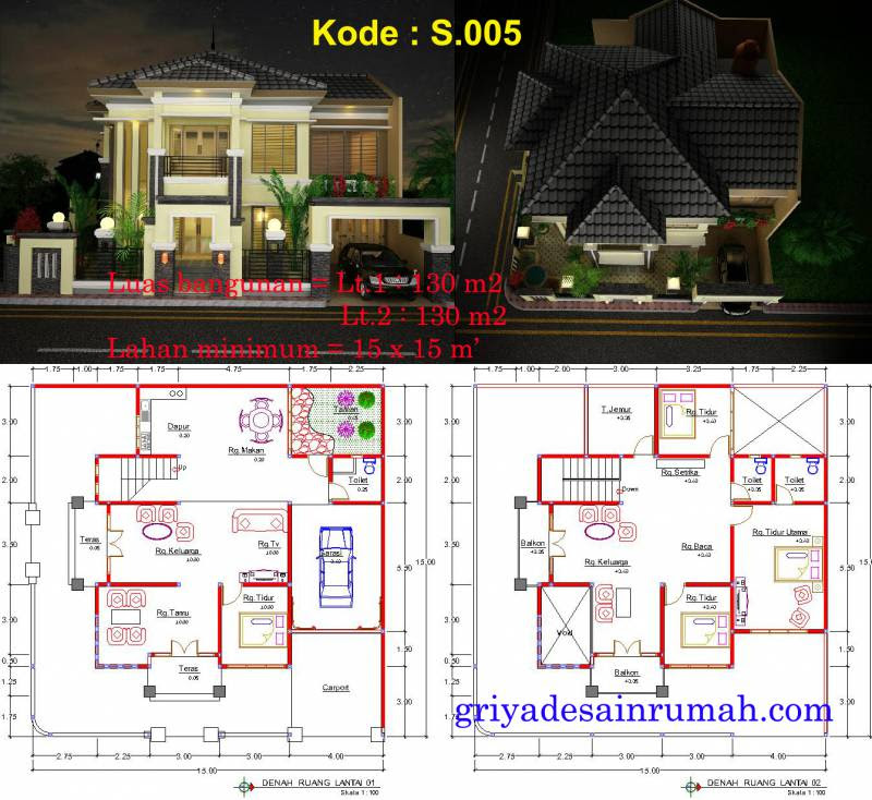 Gambar Desain  Rumah  3d Dengan Autocad  2007 Contoh O