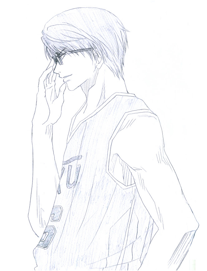 メガネ男子 イラスト 横顔