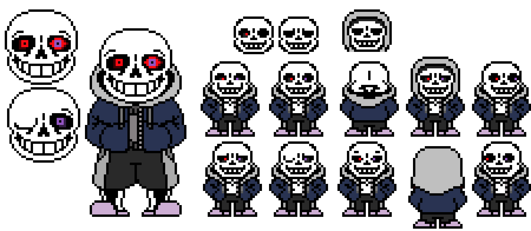 Dusttale Sans Pixel Art Dust Sans Sprite - canvas-data