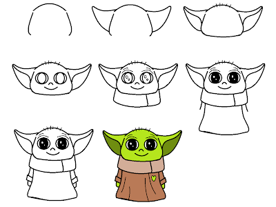 【印刷可能】 baby yoda drawing easy cute for kids 289970