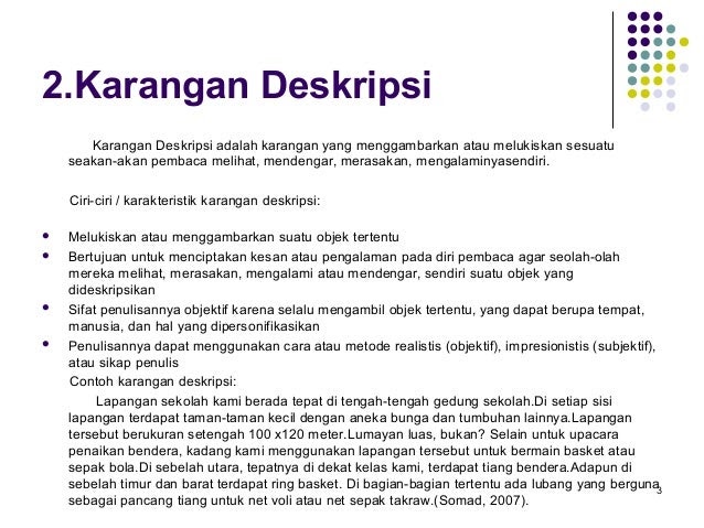 Pengertian Deskripsi :: Contoh Karangan Deskripsi