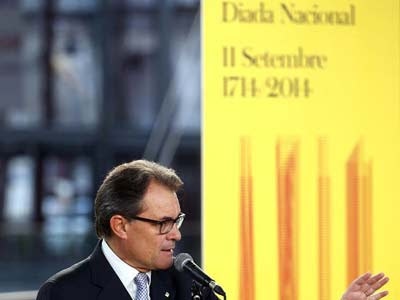 Artur Mas durante la Diada.