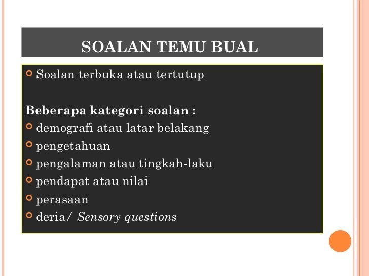 Contoh Soalan Demografi Responden - Kecemasan m