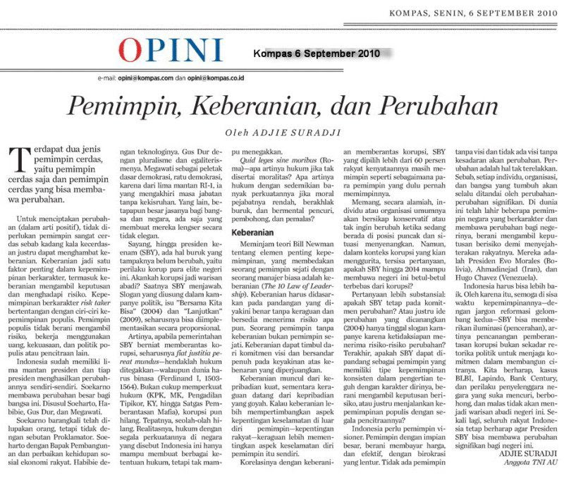 Contoh Artikel Opini Di Koran - Contoh U