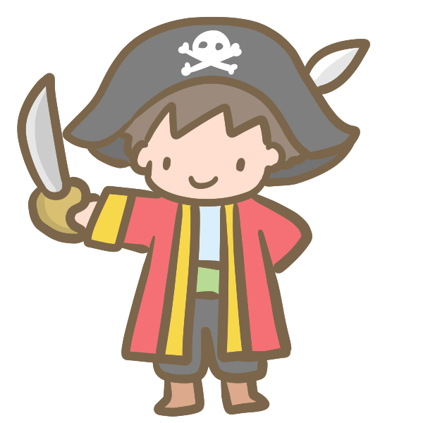 無料イラスト画像 元の海賊 イラスト かわいい