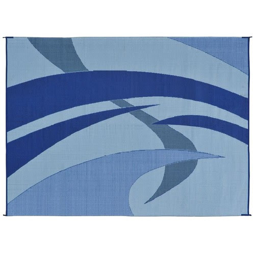 Led illuminated patio mat with wave design, 9' x 12'. Wecker Radiowecker Rv Patio Mats 9x12 Reversible Rug Trailer Camper Beach Camping Picnic Blue Black Chapemehrvarz