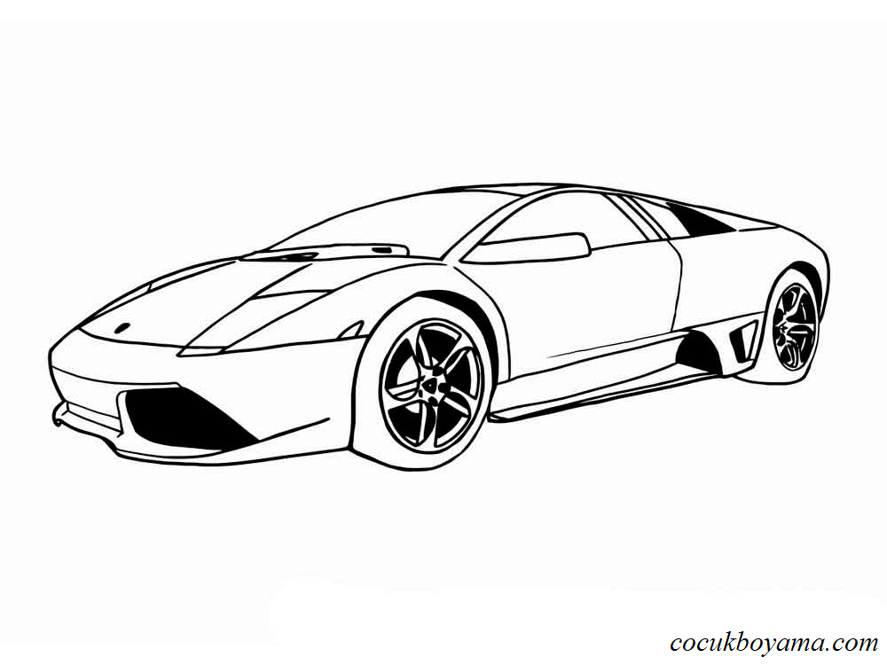 Lamborghini Boyama Araba Resmi Coloring And Drawing